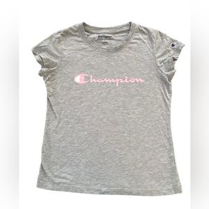 Champion. Girls gray shirt, size large.